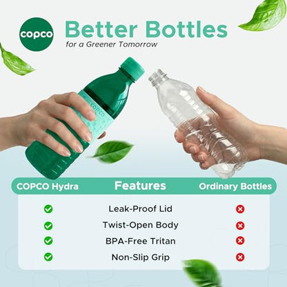 Copco Hydra Water Bottle 16.9 oz - Green & Hunter Green, Set of 2 - color: Green/Hunter Green