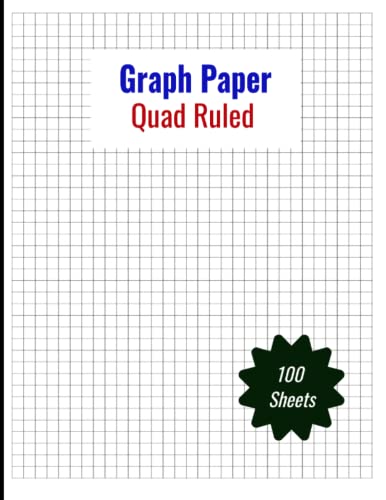 Graph Paper Quad Ruled: 100 Sheets 4x4 Graph ruled 11 x 8.5 Inch Math Pad
