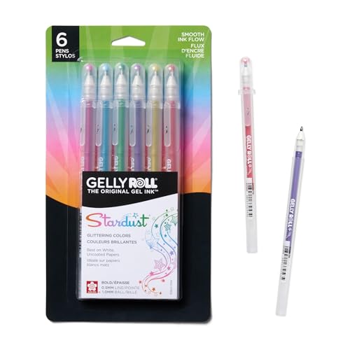 SAKURA 37903 6-Piece Gelly Roll Assorted Colors Stardust Galaxy Pen Set - style: 6 Galaxy Pens