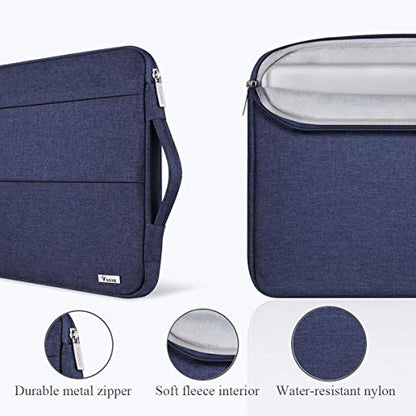 Voova 15.6 16 Inch Laptop Sleeve Case Compatible with MacBook Pro 16 M1/M2/M3/M4 Max 2019-2025, 15.6-16” Hp Lenovo Acer Asus, Waterproof Slim Computer Bag Cover with Handle, Blue - color: Blue, size: 15.6-16 Inch