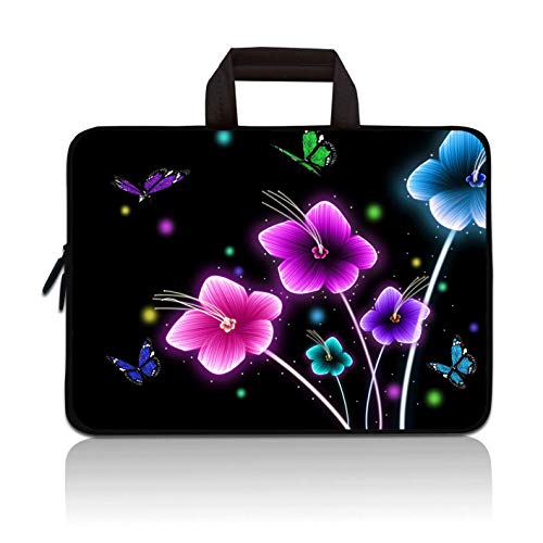 Universal 7-9 inch Tablet Sleeve Ultra-Portable, Neoprene Carrying Sleeve Case Bag Compatible with 7" 8" 8.5" 8.9" 9" Apple iPad mini, Samsung, Google, HP, Acer (Colorful Flower 1) - color: Colorful Flower 1