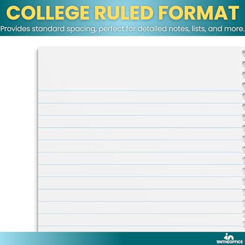 1InTheOffice 1-Subject Wirebound Notebook, College Ruled, 80 Sheets, Spiral Notebook 5x7, 7 3/4" x 5", 3/Pk