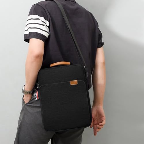 KIZUNA Tablet Sleeve Case 12.5 Inch Shoulder Bag for 13" 13.6" MacBook Air M3 M2/ MacBook Pro 14 M1 M2/12.9" 13" iPad Pro M4/ iPad Air M2 Tablet/13 inch Surface Pro 10 9 8/13.4" XPS 13 Samsung,Black - color: Black, size: 12-13 Inch / MacBook Air 13 M3 202