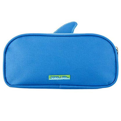 Stephen Joseph Pencil Pouches - Back to School Supplies for Kids - color: Blue Shark