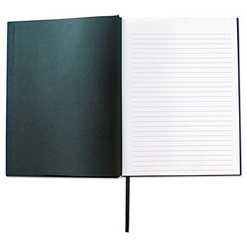 Universal UNV66352 10.25 in. x 7.63 in. 1-Subject Wide/Legal Rule Casebound Hardcover Notebook - Dark Blue Cover