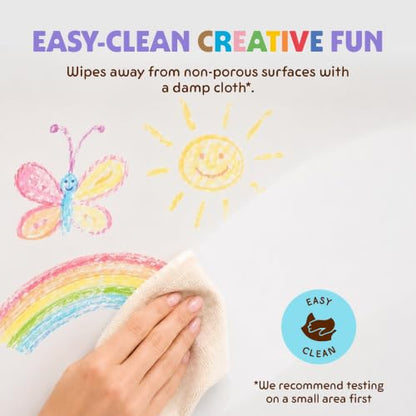 Honeysticks Super Jumbo Bath Crayons Non Toxic (7 Pack) for Toddlers 1-3 and Kids 4-8, Natural Beeswax Crayons, Food-Grade Colors, Fragrance Free, Non Irritating, Bath Toys for Bathtub, Shower, Gift
