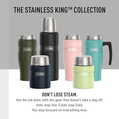 THERMOS Stainless King Vacuum-Insulated Food Jar, 24 Ounce, Matte Teal - color: Matte Teal, size: 24 Ounce