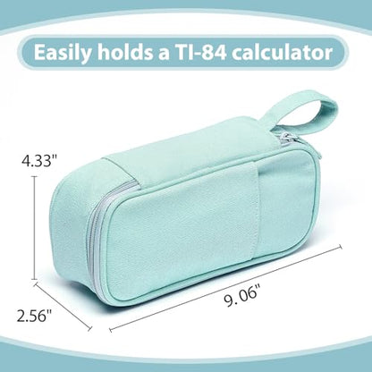 SPACEMATE Pencil Case Pouch Box Bag School Supplies Girls Boys Kids, Cute Preppy Stuff Large Big Capacity Aesthetic Pen Organizer, Back to College Stationary, Eggshell Blue, Heavy Duty Canvas, 1800ml - color: Eggshell Blue