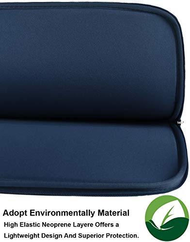 Laptop Bag Sleeve, Resistant Neoprene Laptop Sleeve/Notebook Computer Pocket Case/Tablet Briefcase Carrying Bag Compatible for 15 inch MacBook Pro, Ultrabook Notebook - (Dark Blue) - color: Dark Blue, size: 15 inch