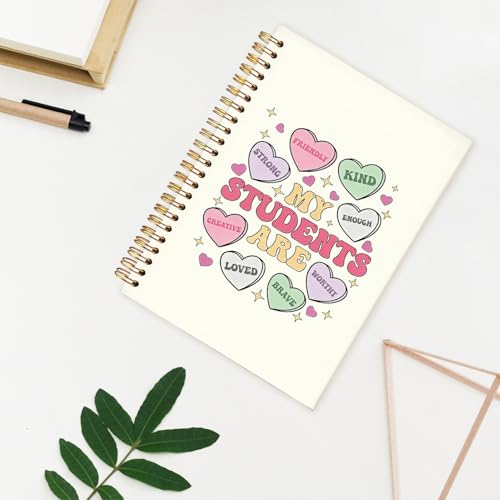 Pink Teacher Notebook, Teacher Appreciation Gifts Journal For Women, Cute Motivational Floral Teach Love Inspire Notebooks, 5.5x8.3 Inch - color: Cute