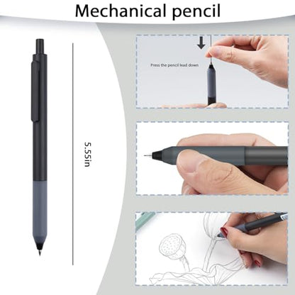 10Pcs Black Cute Cat Stationery Set Cat School Supplies Kawaii Japanese Stationery Birthday GIFS Including Pens Pencil Sharpener Highlighter Eraser Correction Tape Ruler for Office School Supplies - style: black kawaii cat