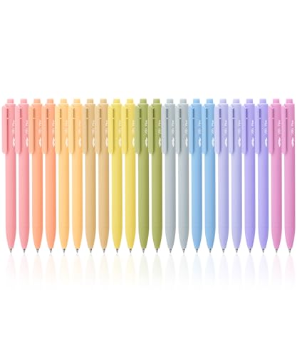 Mr. Pen- Retractable Gel Pens, 22 Pack, Black Ink, Mild Pastel Barrel | Fine Point 0.5 mm, Fast Dry, Smooth Writing, Cute Gel Ink Pens Bulk for Drawing, Writing Planner and School Supplies