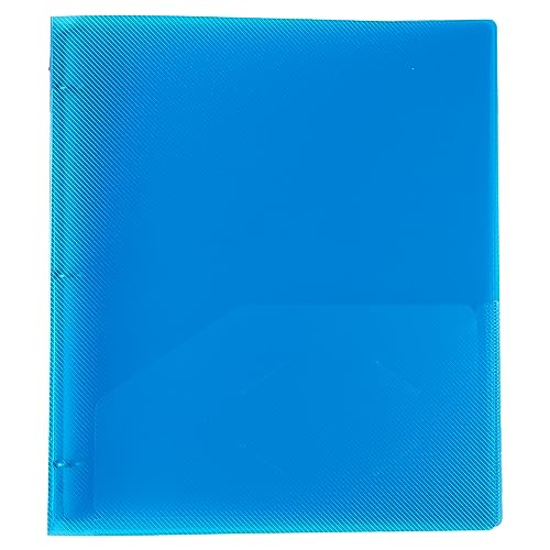 JAM PAPER Plastic 0.5 inch Binder - Blue 3 Ring Binder - Sold Individually - color: Blue, size: 0.5 inch