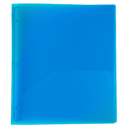 JAM PAPER Plastic 0.5 inch Binder - Blue 3 Ring Binder - Sold Individually - color: Blue, size: 0.5 inch