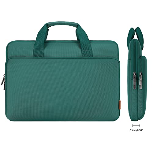 DOMISO 15.6 inch Laptop Case Sleeve Protective Cover Compatible with 16 inch MacBook Pro M4 M3 M2/Pro Max,15.6-16 inch HP Dell ASUS Lenovo Chromebook,Waterproof Computer Cases Bag with Handle,Green - color: Green, size: 15.6 inch