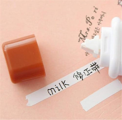 4PCS Cute Milk Bottle Style Correction Tape Office School Supplies (Random Color)