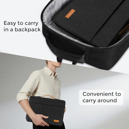 DOMISO 13.3 inch Laptop Case Sleeve Protective Cover Compatible with 14 inch MacBook Pro M4 M3 M2/MacBook Pro Max,13-13.3 inch Dell,Lenovo, HP,Waterproof Computer Cases Bag with Handle,Black - color: Black, size: 14" for MacBook Pro