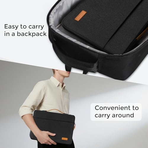 DOMISO 13.3 inch Laptop Case Sleeve Protective Cover Compatible with 14 inch MacBook Pro M4 M3 M2/MacBook Pro Max,13-13.3 inch Dell,Lenovo, HP,Waterproof Computer Cases Bag with Handle,Black - color: Black, size: 14" for MacBook Pro