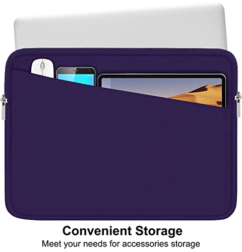 15.6 inch Laptop Sleeve, Durable Carrying Bag Protective Case Briefcase Handbag with Front Pocket, Slim Computer Cover for 15-16 Inch HP, Dell, Lenovo, Asus, Notebook, Purple - color: Purple, size: 15.6 Inch