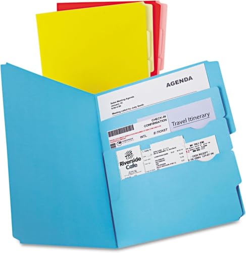 Pendaflex Divide It Up File Folders, Letter Size, Assorted Colors, (10773) (Pack of 144) - size: Size: 12 per pack (Pack of 12)