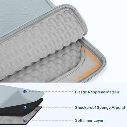 MOSISO Laptop Case 13.3 inch, 13.3 inch Laptop Sleeve with Handle | Compatible with MacBook Air/Pro 13/Pro 14, HP Dell ASUS Lenovo, Polyester Multifunctional Computer Bag, Baby Blue - color: Baby Blue, size: 13.3 inch