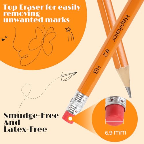 Hapikalor 360 Count Sharpened #2 Pencils with Erasers, Pencils Bulk Pack for School Classroom Teacher Supplies, Graphite Pencils for Writing, Drawing and Sketching, Back to School - size: 360 Count (Pack of 1)