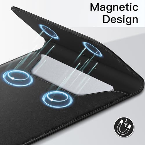 JETech Slim Laptop Sleeve for MacBook Neo (A18 Pro), MacBook Air 13-Inch (M2/M3/M4/M5) 2022-2026, MacBook Pro 13-Inch (M1/M2) 2016-2022, PU Leather Case (Black) - color: Black, size: 13-Inch