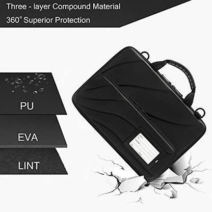 Laptop Case Hard Shell Laptop Bag for Men Women with Shoulder Strap - color: Black, size: 13-14 inch laptop case