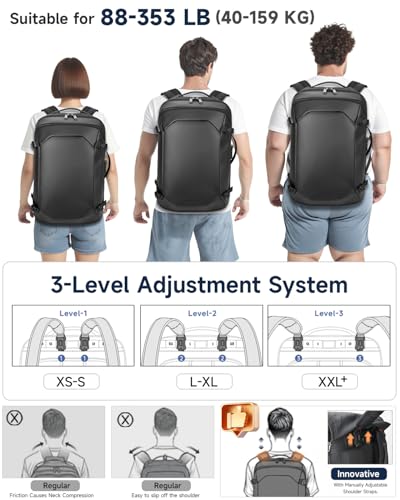 Rolling Laptop Backpack, Carry on Backpack with Wheels, Water Resistant Carry on Suitcase with 2 Packing Cubes, TSA Large Travel Wheeled Backpack for Men to Airline Work Business, Black - color: Black-518