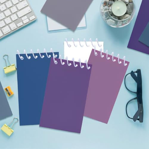 8 Pack Blue Purple Tone Spiral Notebooks, Mini Pocket Notepads, Solid Color Aesthetic Notebooks for School, Office, Journaling, Gifts