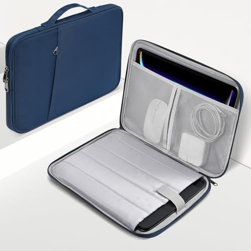 13 inch Laptop Case Sleeve for 2025 2024 Microsoft Surface Laptop 7(Copilot+ PC) 13.8" & 13.5" Surface Laptop6/5/4, Water-Resistant Shockproof Carrying Bag with Accessory Pocket -Navy Blue - color: Navy Blue, size: 13-inch for Surface Laptop