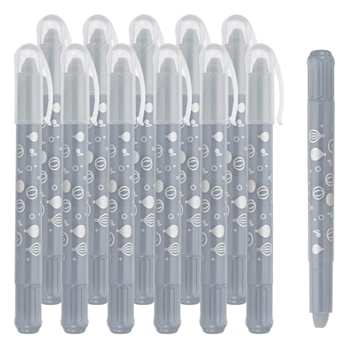 PATIKIL Watercolor Gel Crayon, 12Pcs Washable Twist Coloring Crayons Bulk Blendable for Coloring, Drawing, Painting, Gray Crayon - color: Gray