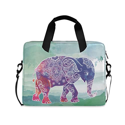 Elephant Art Watercolor Painting Laptop Case, 15.6 inch | Laptop Bag, Waterproof Laptop Sleeve, Protective Briefcase, For Women Men - color: Elephant Art Watercolor Painting