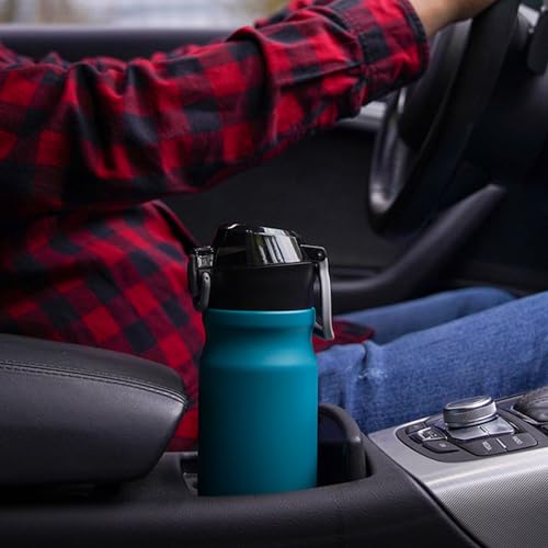 BJPKPK Stainless Steel Insulated Water Bottle with Straw Lid 18oz Reusable Metal Thermal Flask Bottles Keep Cold and Hot,Sage - color: Sage, size: 18 Ounces