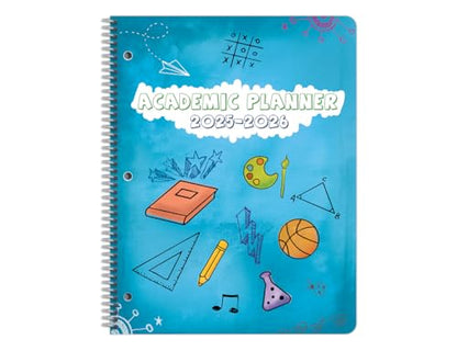 Dated Elementary Student Planner 2025-2026 Academic School Year, Large (8.5" by 11") Matrix Style Datebook with Create Cover
