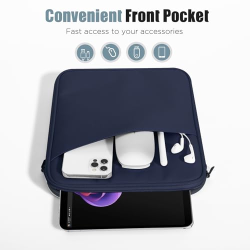 TiMOVO 9-11" Tablet Sleeve Bag for iPad 11-inch A16 2025, iPad 10.9"/10.2"| Air 11 Inch/5th/4th Gen. 10.9", Galaxy Tab A9+/A11Plus 11", Protective Bag with Pocket, Indigo - color: A-Indigo, size: 9-11 Inch