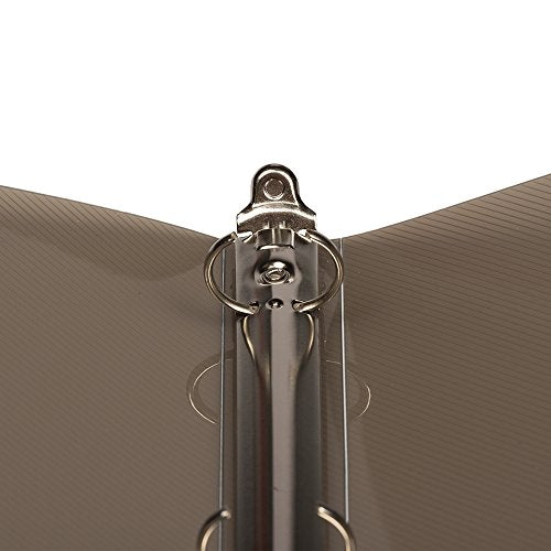 JAM PAPER Plastic 0.75 inch Binder - Smoke Grey 3 Ring Binder - Sold Individually - color: Smoke, size: 0.75 inch