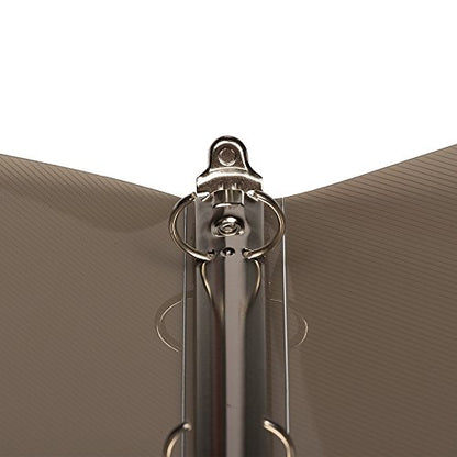 JAM PAPER Plastic 0.75 inch Binder - Smoke Grey 3 Ring Binder - Sold Individually - color: Smoke, size: 0.75 inch