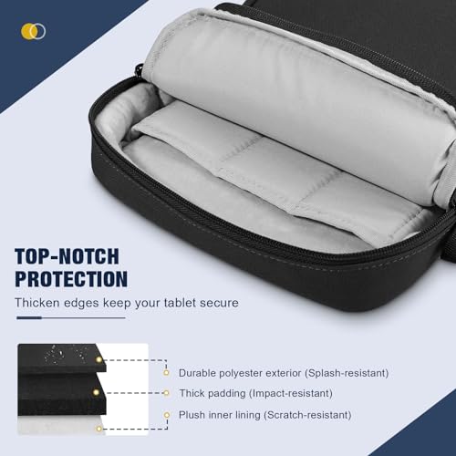 MoKo 15 Inch 360° Protective Laptop Sleeve Shoulder Bag with Earphone Port | Fits MacBook Air 15-inch M5, MacBook Pro 15.4-inch and Surface Laptop 15-inch 5/3, Black - color: Black, style: 15.6 Inch