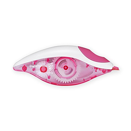 Paper Mate Liquid Paper DryLine Grip Correction Tape | Pink & Blue | 2 Count