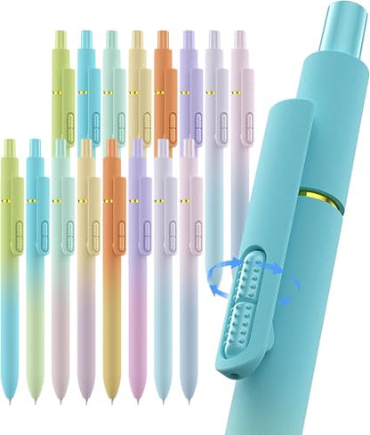 inkipen- 16 Pack Pens, Gel pens Black Ink, Fine Point(0.5mm),Quick-Drying Smooth Writing,School and Office Supplies （colorful） - color: 16PCS Multicolor