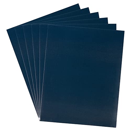 JAM PAPER Laminated Two Pocket Glossy School Folders - Letter Size - High Gloss Navy Blue - 6/Pack - color: Navy Blue, size: Pack of 6 Folders