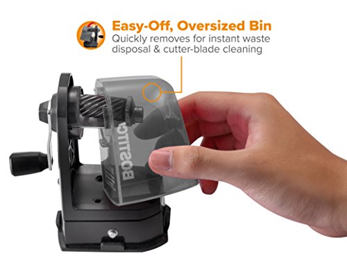 Bostitch Office Multi-Mount Manual Pencil Sharpener, Vacuum Mount or Screw Mount, Black (MPS2-BLK) - size: Pack of 1