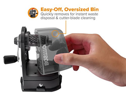 Bostitch Office Multi-Mount Manual Pencil Sharpener, Vacuum Mount or Screw Mount, Black (MPS2-BLK) - size: Pack of 1