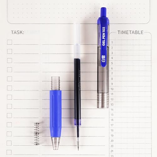 EYEYE G-103 Gel Pen 0.7mm, 5 Black 5 Blue, Medium Point Pens | Retractable, Quick Drying, Ballpoint Pen Fine Point Smooth Writing Pens for Office School Supplies - color: Black+Blue, size: 0.7mm