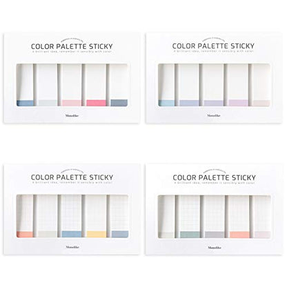 Monolike Color Palette Sticky Index 500 Set 4P - Self-Adhesive Memo Pad 30 Sheets - color: Index 500