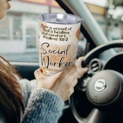 Social Worker Gifts For Women,Social Workers Tumbler Stainless Steel Cup Insulated Travel Coffee Mug For Friends Coworker 20 oz - style: Social Worker