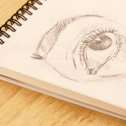 Hartem - Drawing Paper | Wirebound Pad of 60 Sheets | 90g/m2 Weight | Size A6 (14,8 x 10,5 cm) - Artist Paper for Adults and Students - Sketch Book, Mixed Media, Markers and Art Journaling - size: A6 (14,8 x 10,5 cm)