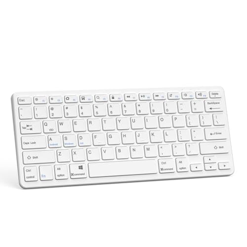 MMK Bluetooth Keyboard, Tablet Keyboard Compatible iPad 11th Generation,iPad 10th/9th/8th & Air 5th/4th, iPda Pro 13/12.9/11-Inch and Air 13/11-Inch Models and More Bluetooth-Enabled Devices-White - color: White