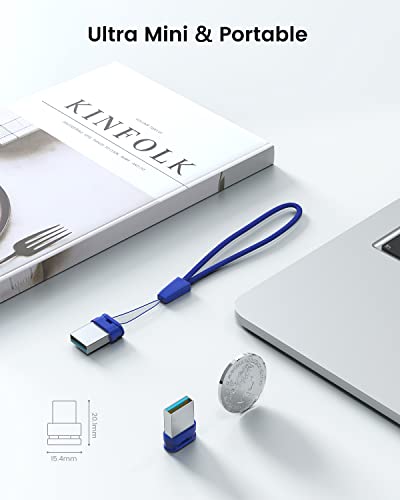 K&ZZ 32GB USB Flash Drive 3.0 with Lanyard 2 Pack 32 GB USB 3.0 Thumb Drive Ultra High Speed Small Memory Stick 32GB USB Drive Pendrive, Blue - color: Blue (2Pack), size: 32GB 3.0